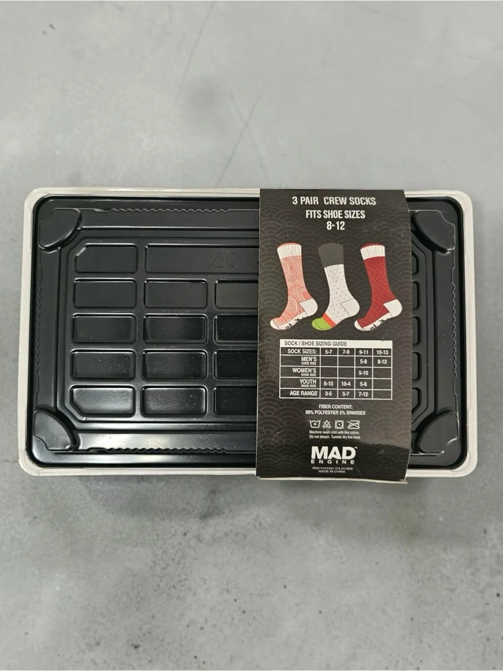 MAD Engine Sushi Socks Crew Socks 8-12